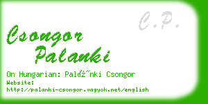 csongor palanki business card